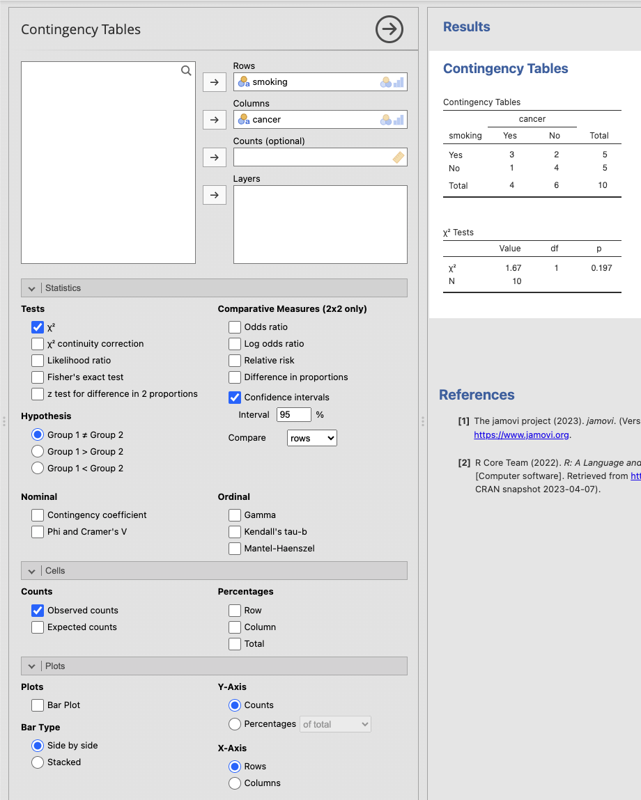 ทางซ้าย: กำหนดค่าที่ต้องการ ทางขวา: ผลการทดสอบ