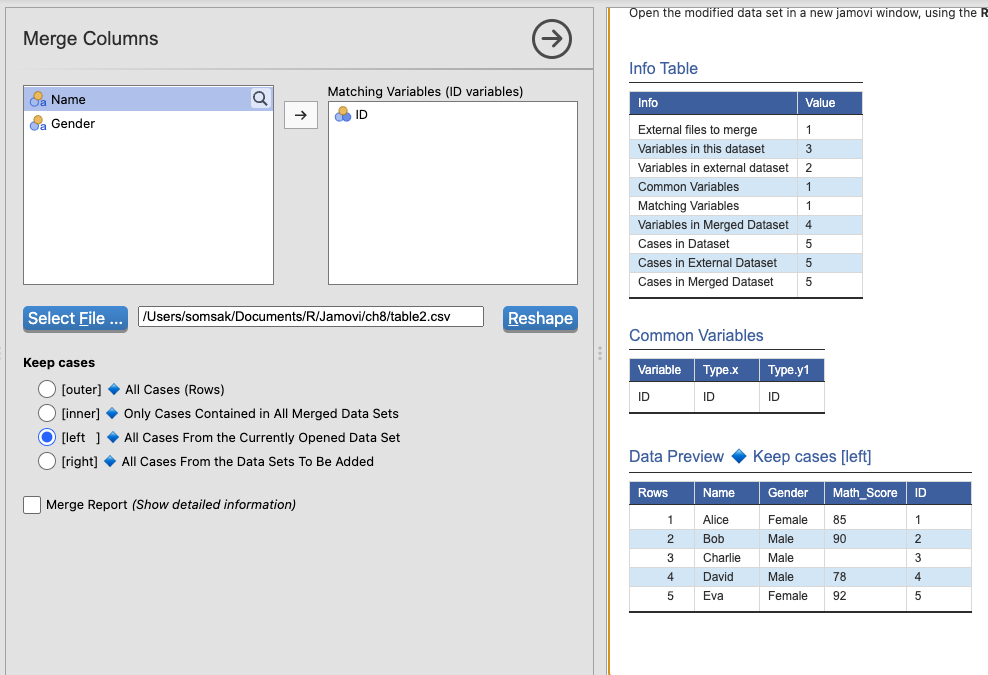 เลือก left